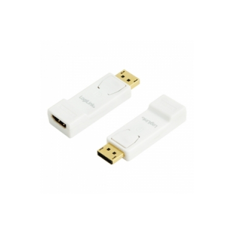 LogiLink - Adapter - DisplayPort male to HDMI female - white - 0