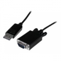 StarTech.com 15 ft DisplayPort to VGA Adapter Cable - DP to VGA Video Converter - Active DisplayPort to VGA Cable for PC 1920x1200 - Black (DP2VGAMM15B) - DisplayPort cable - DisplayPort (M) to HD-15 (VGA) (M) - 4.57 m - latched - black