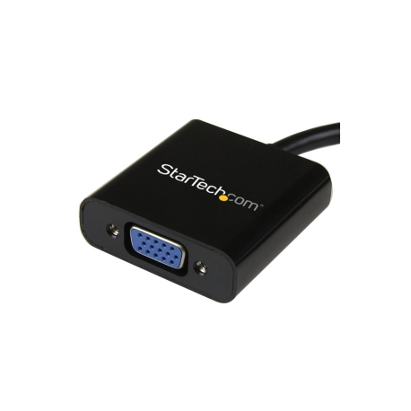 StarTech.com DisplayPort to VGA Display Adapter - 1080p 1920x1200 - Active DP to VGA (Male to Female) HD Video Converter for laptop / PC / Monitor (DP2VGA3) - Display adapter - DisplayPort (M) to HD-15 (VGA) (F) - 10 cm - active - black - for P / N: DK31C3HDPD, DK31C3HDPDUE, DKM30CHDPD, MST14DP123DP, SV231QDPU34K, TB32DP14 - 2