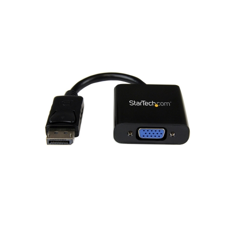 StarTech.com DisplayPort to VGA Display Adapter - 1080p 1920x1200 - Active DP to VGA (Male to Female) HD Video Converter for laptop / PC / Monitor (DP2VGA3) - Display adapter - DisplayPort (M) to HD-15 (VGA) (F) - 10 cm - active - black - for P / N: DK31C3HDPD, DK31C3HDPDUE, DKM30CHDPD, MST14DP123DP, SV231QDPU34K, TB32DP14 - 3