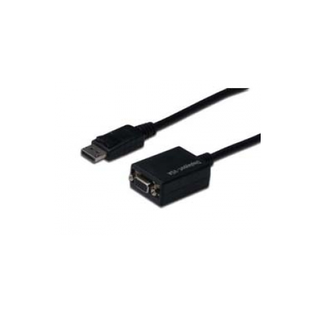 ASSMANN - DisplayPort adapter - DisplayPort (M) to HD-15 (VGA) (F) - 15 cm - molded - black - 0