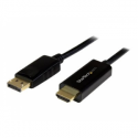 StarTech.com 6.5 ft / 2m DisplayPort to HDMI converter cable - 4K (DP2HDMM2MB) - Adapter cable - DisplayPort male to HDMI male - 2 m - black - 4K support - for P / N: DK30CH2DEP, DK30CH2DEPUE, DK30CH2DPPD, DK30CH2DPPDU, DK30CHDDPPD, DK30CHDPPDUE