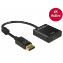 DeLOCK Adapter Displayport 1.2 male > HDMI female 4K Active - Video converter - Parade PS171 - DisplayPort - HDMI - black - retail