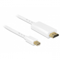 Delock - Adapter cable - Mini DisplayPort male to HDMI male - 2 m - white