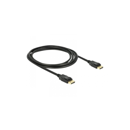 DeLOCK - DisplayPort cable - DisplayPort (M) to DisplayPort (M) - 2 m - latched - black - 0