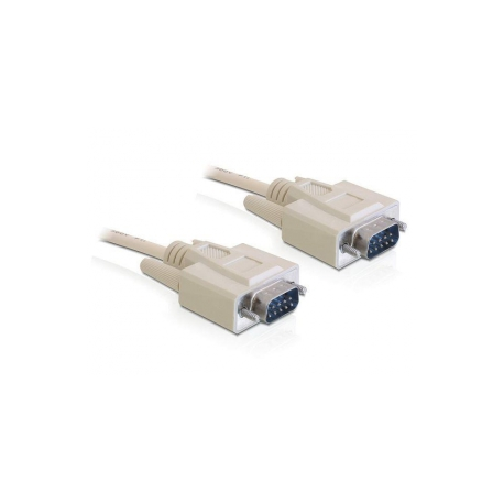 DeLOCK - Serial cable - DB-9 (M) to DB-9 (M) - 3 m - molded, thumbscrews - beige - 0