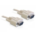 DeLOCK - Serial cable - DB-9 (M) to DB-9 (M) - 3 m - molded, thumbscrews - beige