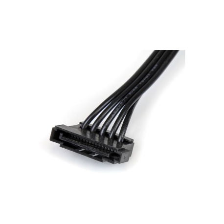 StarTech.com 15.7 in (400 mm) SATA Power Splitter Adapter Cable - M / F - 4x Serial ATA Power Cable Splitter (PYO4SATA) - Power splitter - SATA power (M) to SATA power (F) - 40 cm - black - for P / N: BRACKET125PT, BRACKET125PTP, BRACKET425F, PEXUSB311AC3, S251BU31REM, SATBP125VP - 5