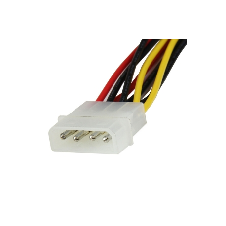 StarTech.com 12in LP4 to 2x Right Angle Latching SATA Power Y Cable Splitter - 4 Pin LP4 to Dual 90 Degree Latching SATA Y Splitter - Power adapter - 4 PIN internal power (M) to SATA power (F) - 30 cm - latched, right-angled connector - for P / N: HSB13SATSASB, HSB1SATSASBA, HSB1SATSASVA, HSB43SATSASB, HSB4SATSASBA, S32M2NGFFPEX - 2