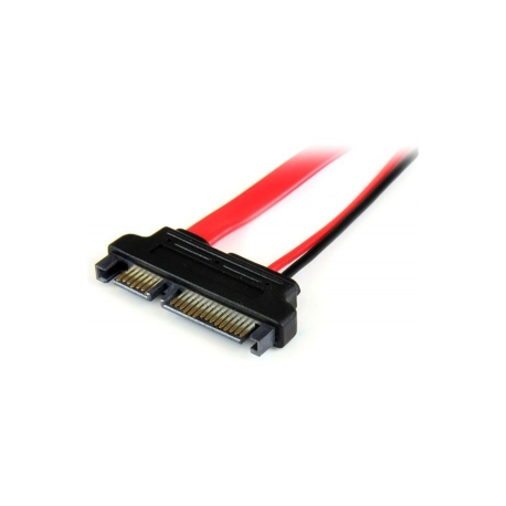 StarTech.com 6in Slimline SATA to SATA Adapter with Power - Slim SATA (F) to SATA (M) - Slimline Serial ATA to SATA (SLSATAADAP6) - SATA adapter - Serial ATA 150 / 300 / 600 - Slimline SATA (F) to SATA combo (M) - red - 1