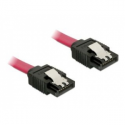 DeLOCK - SATA cable - Serial ATA 150 / 300 / 600 - SATA (M) to SATA (M) - 50 cm - thumbclips - red - for P / N: 89270, 89271