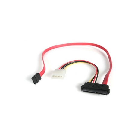 StarTech.com 18in SAS 29 Pin to SATA Cable with LP4 Power - 18in SAS 29 pin to SATA Cable - 18in SFF 8482 to SATA (SAS729PW18) - SATA  /  SAS cable - 4 PIN internal power, 29 pin internal SAS (SFF-8482) to SATA (R) - 46 cm - red - for P / N: DRW150SASBK - 2