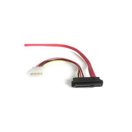 StarTech.com 18in SAS 29 Pin to SATA Cable with LP4 Power - 18in SAS 29 pin to SATA Cable - 18in SFF 8482 to SATA (SAS729PW18) - SATA  /  SAS cable - 4 PIN internal power, 29 pin internal SAS (SFF-8482) to SATA (R) - 46 cm - red - for P / N: DRW150SASBK - 6