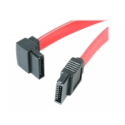 StarTech.com 18in SATA to Left Angle SATA Serial ATA Cable - F / F (SATA18LA1) - SATA cable - Serial ATA 150 / 300 / 600 - SATA (R) to SATA (R) - 46 cm - left-angled connector - red - for P / N: 25S22M2NGFFR, 35S24M2NGFF, CFAST2SAT25, PEXM2SAT32N1, S322M225R, S32M2NGFFPEX