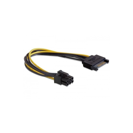 DeLOCK - Power cable - SATA power (M) to 6 pin PCIe power (M) - 21 cm - 1