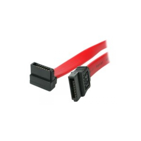 StarTech.com 24in SATA to Right Angle SATA Serial ATA Cable - SATA cable - Serial ATA 150 / 300 / 600 - SATA (R) to SATA (R) - 61 cm - right-angled connector - red - for P / N: 25S22M2NGFFR, 25SATSAS35HD, CFAST2SAT25, S322M225R, S32M2NGFFPEX, ST521PMINT - 0