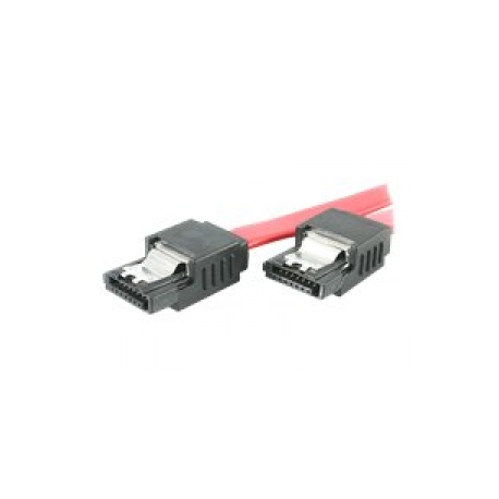 StarTech.com 18in Latching SATA Cable - SATA cable - Serial ATA 150 / 300 / 600 - SATA (R) to SATA (R) - 1.5 ft - latched - red - LSATA18 - SATA cable - Serial ATA 150 / 300 / 600 - SATA (R) to SATA (R) - 46 cm - latched - red - for P / N: 10P6G-PCIE-SATA-CARD, 2P6G-PCIE-SATA-CARD, 4P6G-PCIE-SATA-CARD, 6P6G-PCIE-SATA-CARD - 0