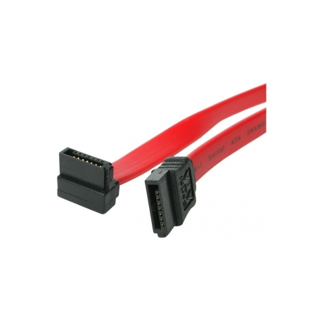 StarTech.com 6in SATA to Right Angle SATA Serial ATA Cable - 6in SATA Cable - left angle SATA Cable - angled SATA Cable - SATA cable - Serial ATA 150 / 300 / 600 - SATA (R) to SATA (R) - 15.24 cm - right-angled connector - red - for P / N: USB2SATAIDE, USB3SSATAIDE - 2