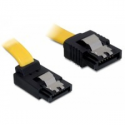 DeLOCK Cable SATA - SATA cable - Serial ATA 150 / 300 / 600 - SATA (F) to SATA (F) - 50 cm - latched, up-angled connector, straight connector - yellow