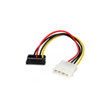 StarTech.com 6in 4 Pin LP4 to Left Angle SATA Power Cable Adapter - LP4 to SATA Power Adapter (SATAPOWADPL) - Power adapter - SATA power (M) to 4 PIN internal power (M) - 15 cm - left-angled connector - 0