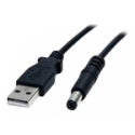 StarTech.com 2m USB to Type M Barrel Cable - USB to 5.5mm 5V DC Cable - USB to Barrel Jack 5V DC Plug (USB2TYPEM2M) - Power cable - USB (power only) (M) to DC jack 5.5 mm (M) - 2 m - molded - black