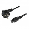 StarTech.com 2m (6ft) Laptop Power Cord, EU Schuko to C5, 2.5A 250V, 18AWG, Notebook  /  Laptop Replacement AC Cord, Printer / Power Brick Cord, Schuko CEE 7 / 7 to Clover Leaf IEC 60320 C5 - Laptop Charger Cable - Power cable - IEC 60320 C5 to CEE 7 / 7 (M) - AC 250 V - 2 m - black