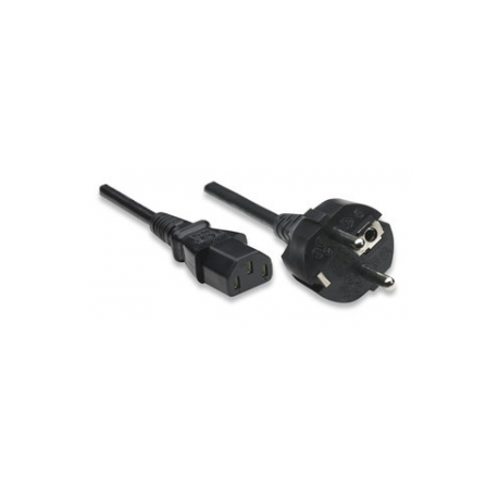 Manhattan Power Cord / Cable, Euro 2-pin plug (CEE 7 / 4) to C13 Female (kettle lead), 1.8m, 16A, Black, Lifetime Warranty, Polybag - Power cable - CEE 7 / 7 (M) to IEC 60320 C13 - AC 250 V - 6 A - 1.8 m - molded - black - 0