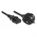 Manhattan Power Cord / Cable, Euro 2-pin plug (CEE 7 / 4) to C13 Female (kettle lead), 1.8m, 16A, Black, Lifetime Warranty, Polybag - Power cable - CEE 7 / 7 (M) to IEC 60320 C13 - AC 250 V - 6 A - 1.8 m - molded - black