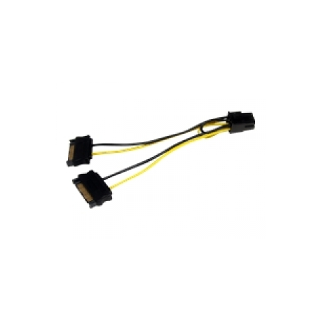 StarTech.com 6in SATA Power to 6 Pin PCI Express Video Card Power Cable Adapter - SATA to 6 pin PCIe power - Power cable - SATA power (M) to 6 pin PCIe power (M) - 15 cm - 0