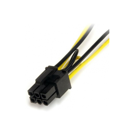 StarTech.com 6in SATA Power to 6 Pin PCI Express Video Card Power Cable Adapter - SATA to 6 pin PCIe power - Power cable - SATA power (M) to 6 pin PCIe power (M) - 15 cm - 5