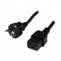 StarTech.com 2m (6ft) Computer Power Cord, 16AWG, EU Schuko to C19 Power Cord, 16A 250V, Black Replacement AC Cord, TV / Monitor Power Cable, Schuko CEE 7 / 7 to IEC 60320 C19 Power Cord - PC Power Supply Cable - Power cable - IEC 60320 C19 to CEE 7 / 7 (M) - AC 250 V - 2 m - molded - black