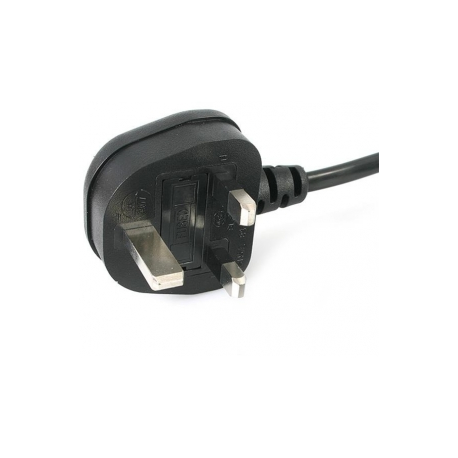 StarTech.com 6ft (2m) UK Laptop Power Cable, BS 1363 to C5 Clover Leaf, 2.5A 250V, 18AWG, Notebook / Laptop Replacement Cord, Printer Cable, UK Laptop Charger Cord, BS 1363 to IEC60320 C5 - Power Brick Cord - Power cable - IEC 60320 C5 to BS 1363 (M) - AC 250 V - 2 m - molded - black - 1