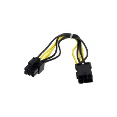 StarTech.com 8in 6 pin PCI Express Power Extension Cable - Power extension cable - 6 pin PCIe power (M) to 6 pin PCIe power (F) - 7.9 in - black - PCIEPOWEXT - Power extension cable - 6 pin PCIe power (M) to 6 pin PCIe power (F) - 20 cm - black - 0