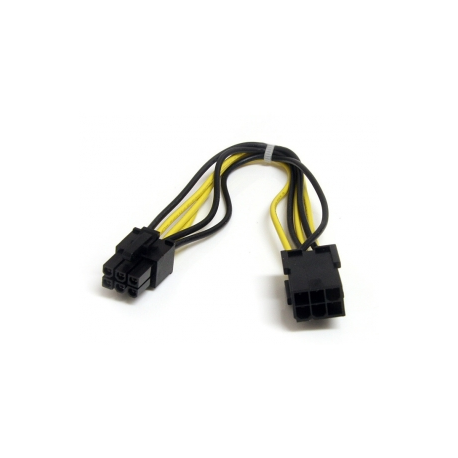 StarTech.com 8in 6 pin PCI Express Power Extension Cable - Power extension cable - 6 pin PCIe power (M) to 6 pin PCIe power (F) - 7.9 in - black - PCIEPOWEXT - Power extension cable - 6 pin PCIe power (M) to 6 pin PCIe power (F) - 20 cm - black - 2