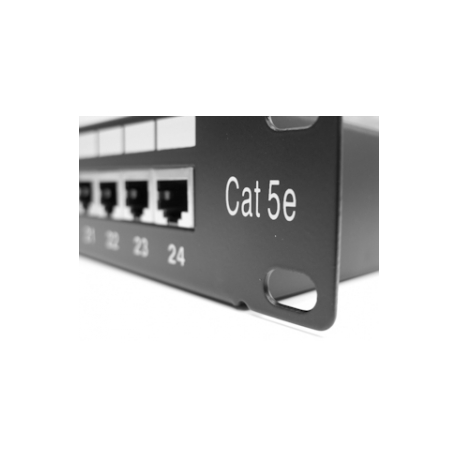 Netrack - Patch panel - rack mountable - RJ-45 X 24 - black - 19" - 0