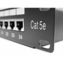 Netrack - Patch panel - rack mountable - RJ-45 X 24 - black - 19"