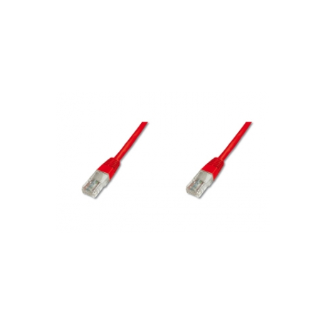 DIGITUS Ecoline - Patch cable - RJ-45 (M) to RJ-45 (M) - 2 m - UTP - CAT 5e - booted - red - 0
