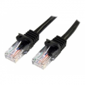 StarTech.com 3m Black Cat5e  /  Cat 5 Snagless Patch Cable - Patch cable - RJ-45 (M) to RJ-45 (M) - 3 m - UTP - CAT 5e - snagless - black