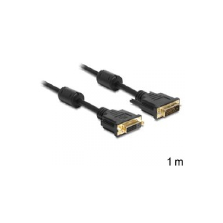 DeLOCK - DVI cable - DVI-D (F) to DVI-D (M) - 1 m - black - 0