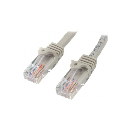 StarTech.com 10m Gray Cat5e  /  Cat 5 Snagless Ethernet Patch Cable 10 m - Patch cable - RJ-45 (M) to RJ-45 (M) - 10 m - UTP - CAT 5e - snagless, stranded - grey - 0