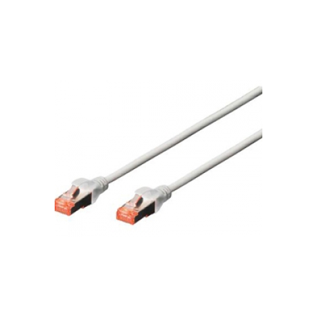 DIGITUS Professional - Patch cable - RJ-45 (M) to RJ-45 (M) - 15 m - SFTP - CAT 6 - booted, halogen-free, snagless - grey - 0
