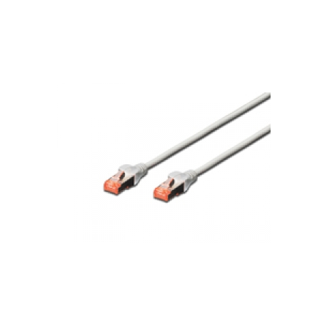 DIGITUS - Patch cable - RJ-45 (M) to RJ-45 (M) - 3 m - SFTP - CAT 6 - booted, halogen-free, snagless - grey - 0