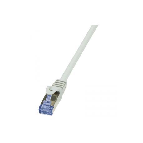 LogiLink PrimeLine - Patch cable - RJ-45 (M) to RJ-45 (M) - 50 cm - SFTP, PiMF - CAT 6a - halogen-free, molded, snagless - grey - 0