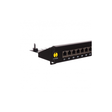 Netrack - Patch panel - rack mountable - RJ-45 X 24 - black - 19" - 0