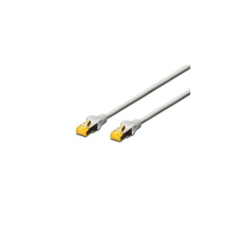 DIGITUS Professional - Patch cable - RJ-45 (M) to RJ-45 (M) - 50 cm - SFTP - CAT 6a - booted, halogen-free, snagless - grey - 0