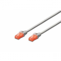 DIGITUS Professional - Patch cable - RJ-45 (M) to RJ-45 (M) - 1 m - UTP - CAT 6 - IEEE 802.3 - halogen-free, molded, snagless - grey