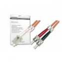 DIGITUS - Patch cable - LC multi-mode (M) to ST multi-mode (M) - 1 m - fibre optic - 50 / 125 micron - OM2 - halogen-free - orange