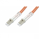 DIGITUS - Patch cable - LC multi-mode (M) to LC multi-mode (M) - 2 m - fibre optic - 50 / 125 micron - OM2 - halogen-free - orange