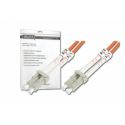 DIGITUS - Patch cable - LC multi-mode (M) to LC multi-mode (M) - 1 m - fibre optic - 50 / 125 micron - OM2 - halogen-free - orange