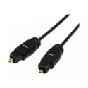 StarTech.com 15 ft Thin Toslink Digital Optical SPDIF Audio Cable - 15ft  /  15 Feet Optical Audio Cable (THINTOS15) - Digital audio cable (optical) - SPDIF - TOSLINK male to TOSLINK male - 4.6 m - fibre optic - black - for P / N: FPCEILPTBLP, FPWARTB1M, FPWFXBAT, FPWTLTBAT, HD202A, STNDMTV100, STNDMTV70